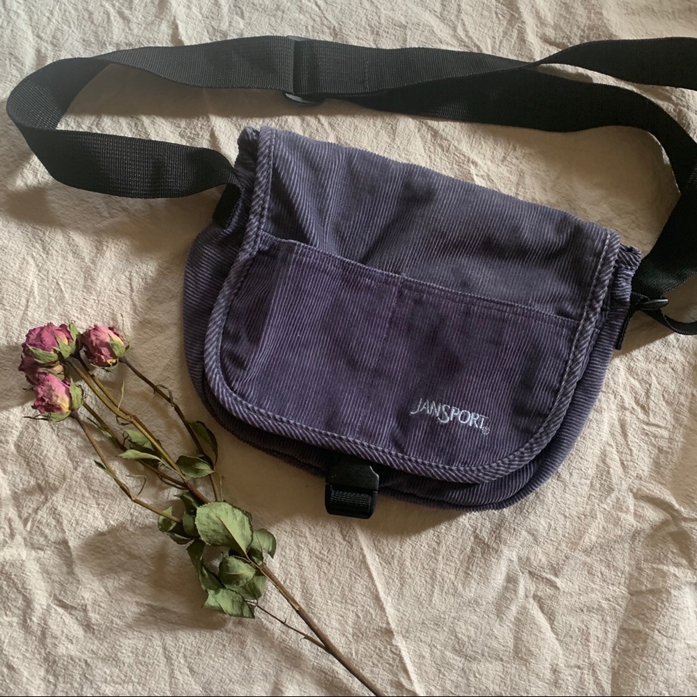 Corduroy Jansport mini messenger bag